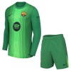 Officiële Voetbalshirt + Korte Broek Doelman FC Barcelona 2025-26 Lange Mouw - Kids